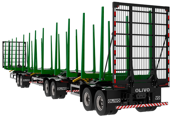 Semirreboque Florestal Tritrem